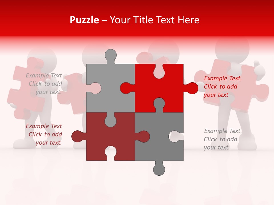 Puzzle Figure Company PowerPoint Template