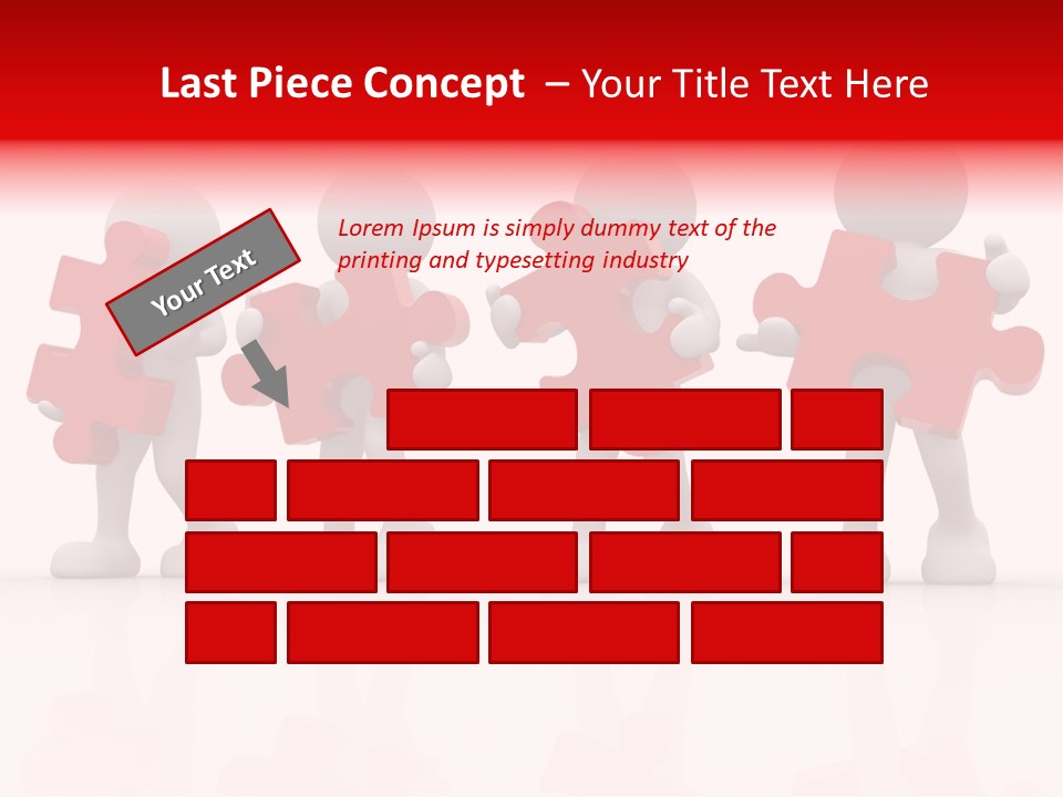 Puzzle Figure Company PowerPoint Template