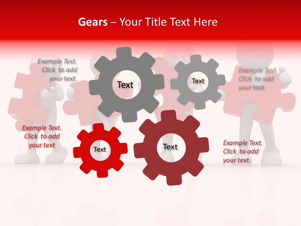 Puzzle Figure Company PowerPoint Template