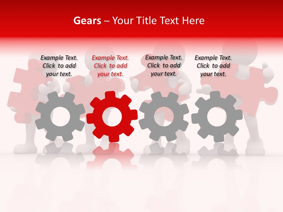 Puzzle Figure Company PowerPoint Template