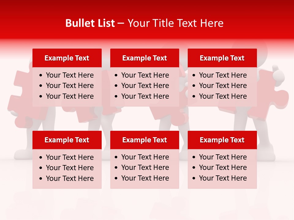 Puzzle Figure Company PowerPoint Template