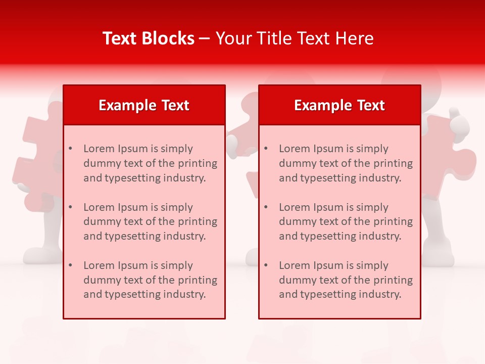 Puzzle Figure Company PowerPoint Template