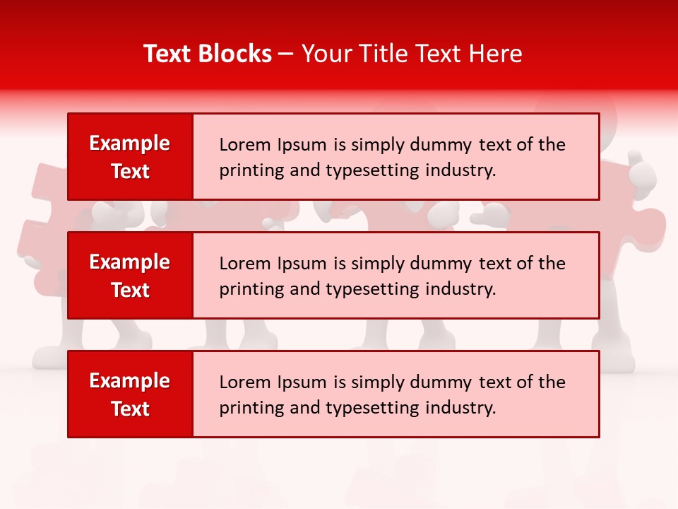 Puzzle Figure Company PowerPoint Template