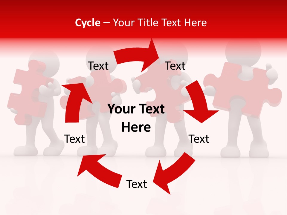 Puzzle Figure Company PowerPoint Template