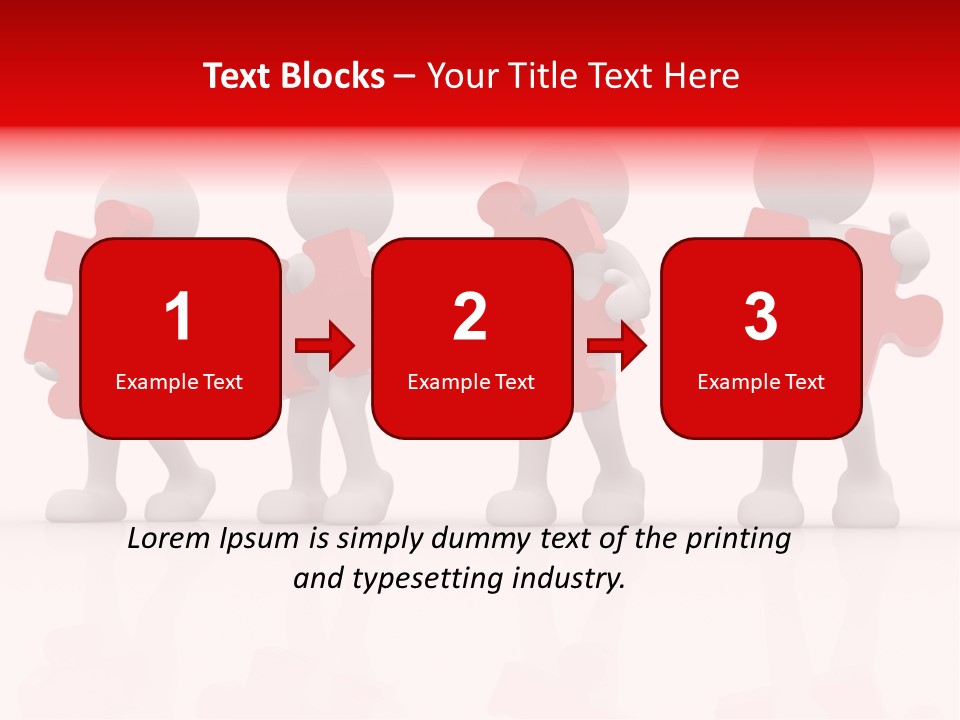 Puzzle Figure Company PowerPoint Template