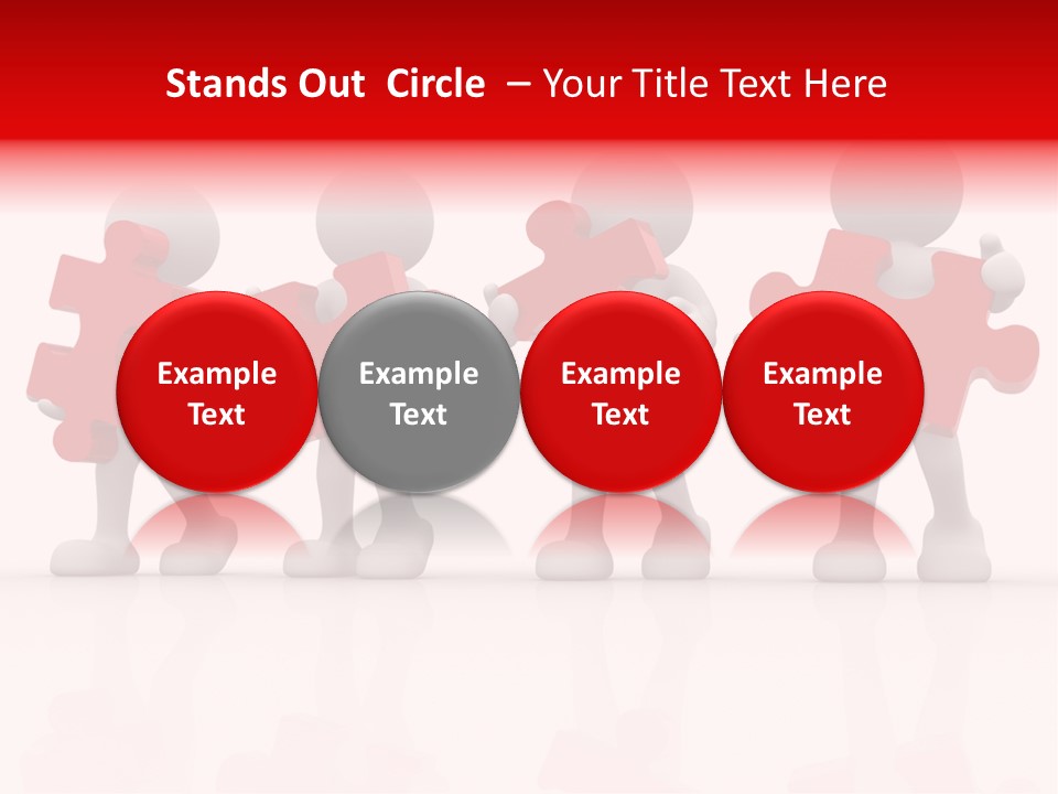 Puzzle Figure Company PowerPoint Template