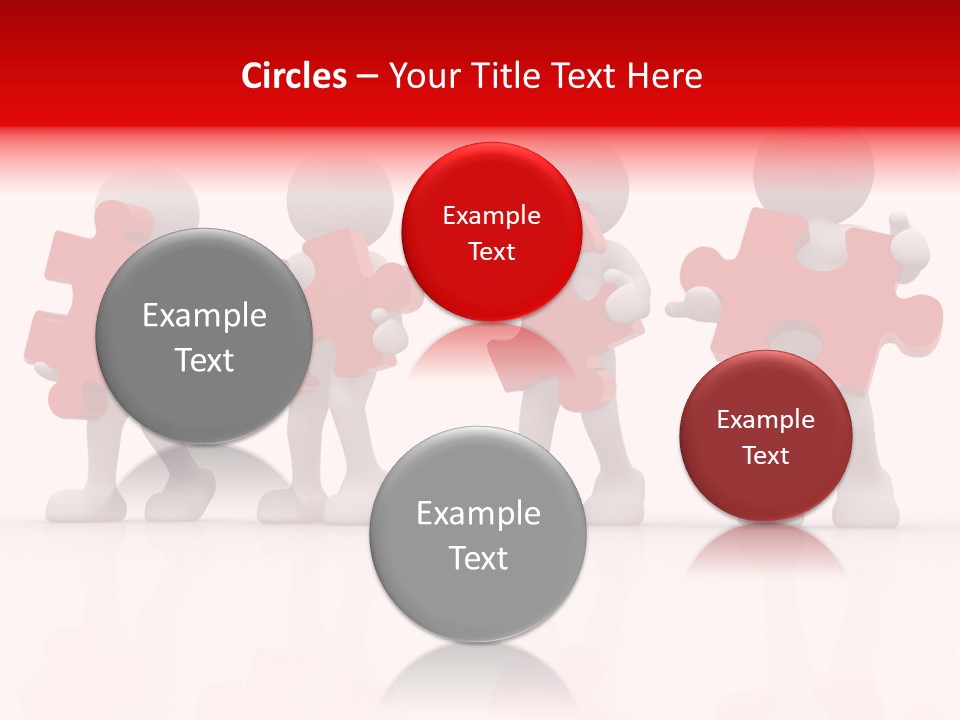 Puzzle Figure Company PowerPoint Template