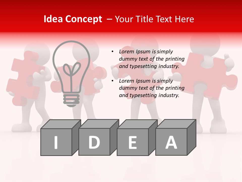 Puzzle Figure Company PowerPoint Template