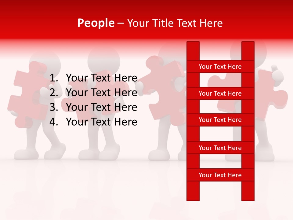 Puzzle Figure Company PowerPoint Template