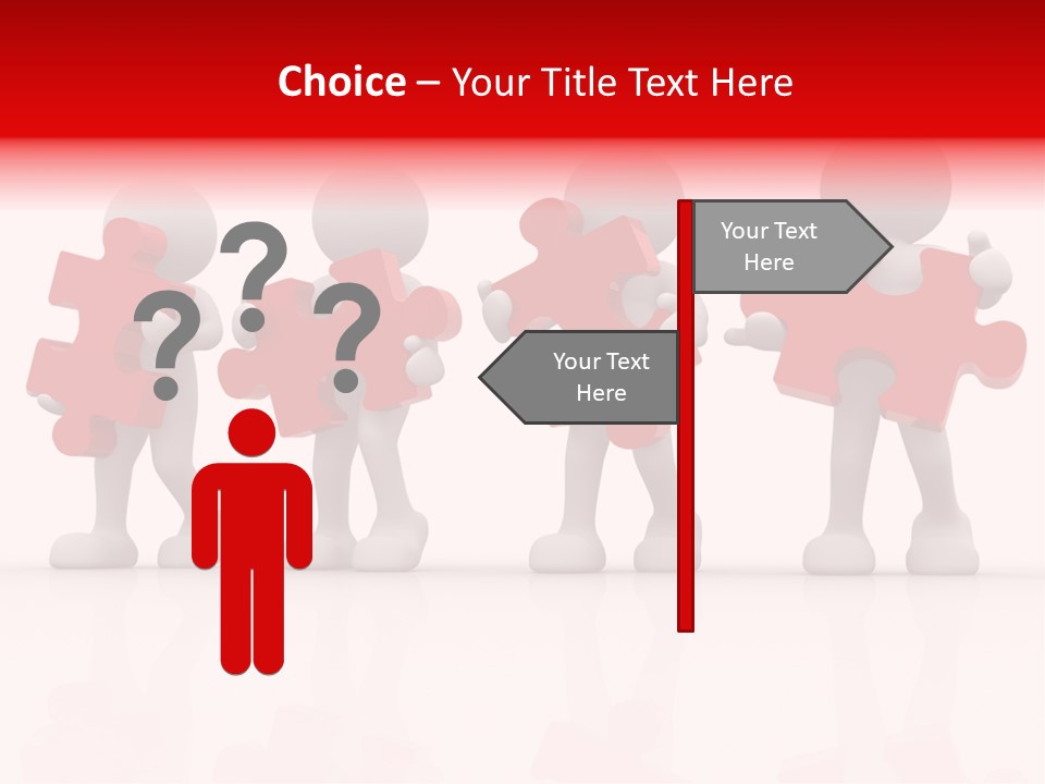 Puzzle Figure Company PowerPoint Template