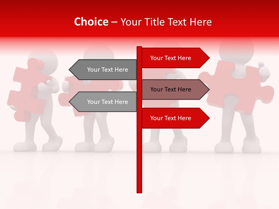 Puzzle Figure Company PowerPoint Template
