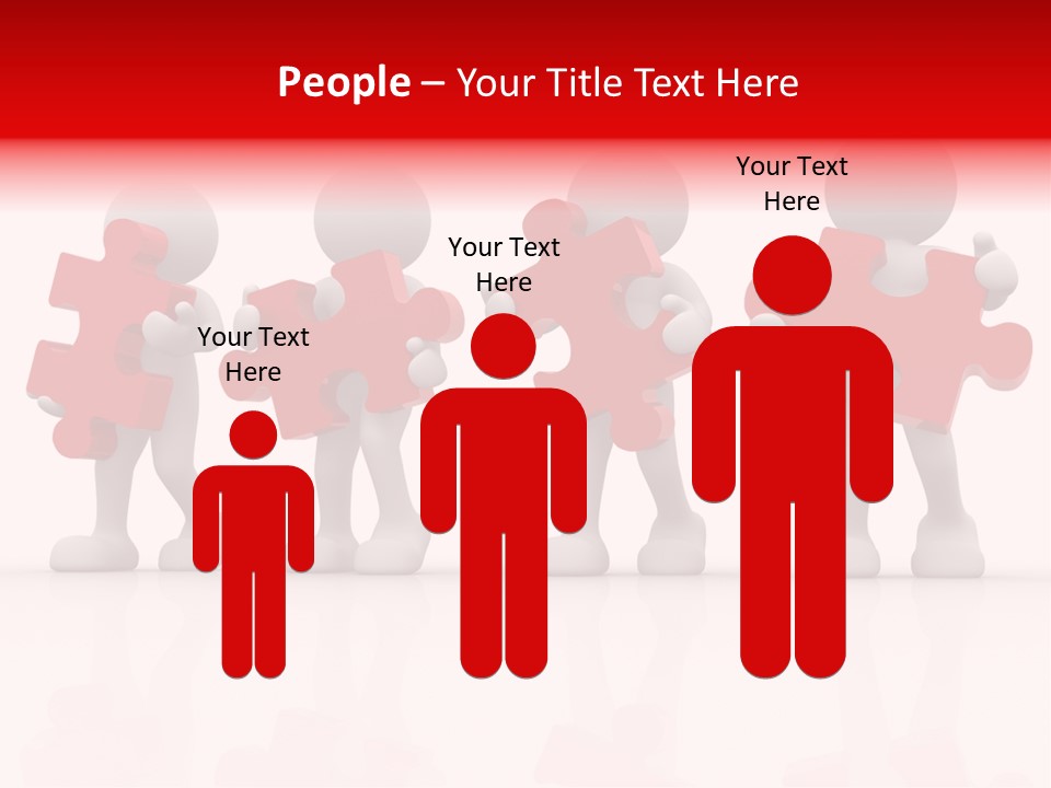 Puzzle Figure Company PowerPoint Template