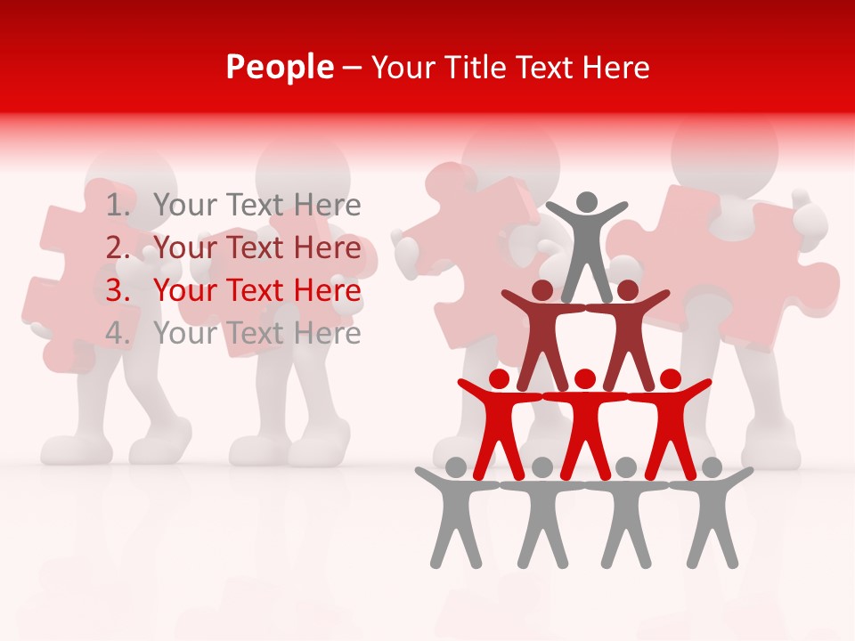 Puzzle Figure Company PowerPoint Template