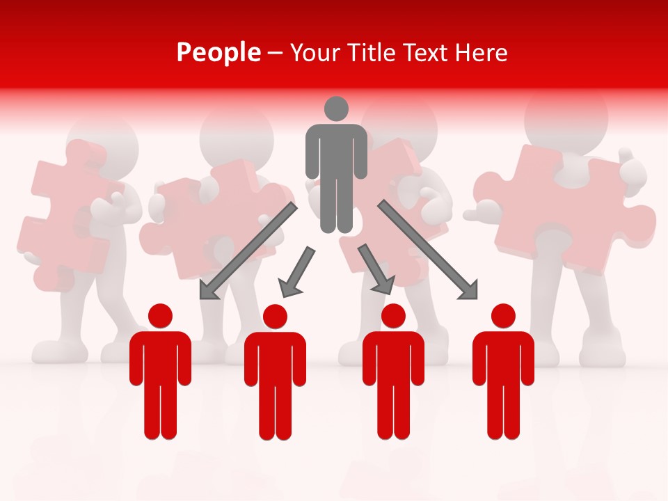 Puzzle Figure Company PowerPoint Template