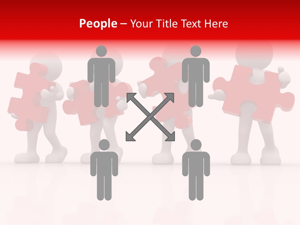 Puzzle Figure Company PowerPoint Template