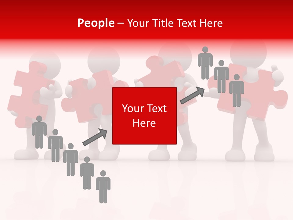 Puzzle Figure Company PowerPoint Template