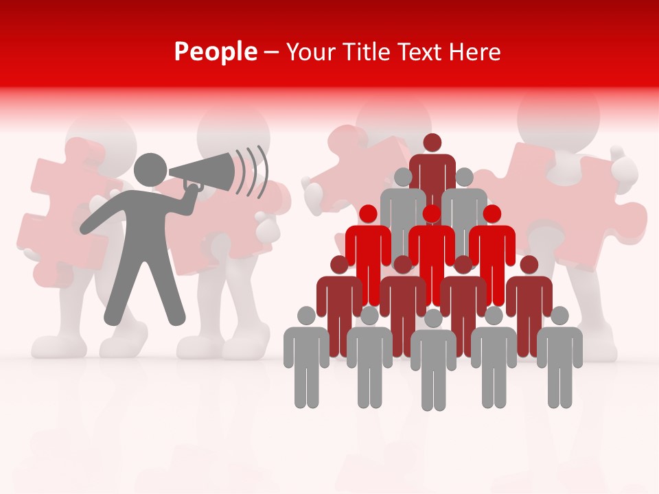 Puzzle Figure Company PowerPoint Template