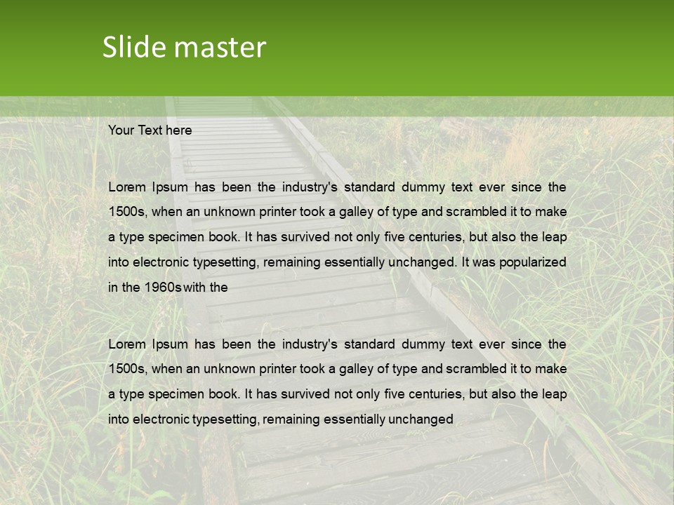 Autumn Bush Green PowerPoint Template