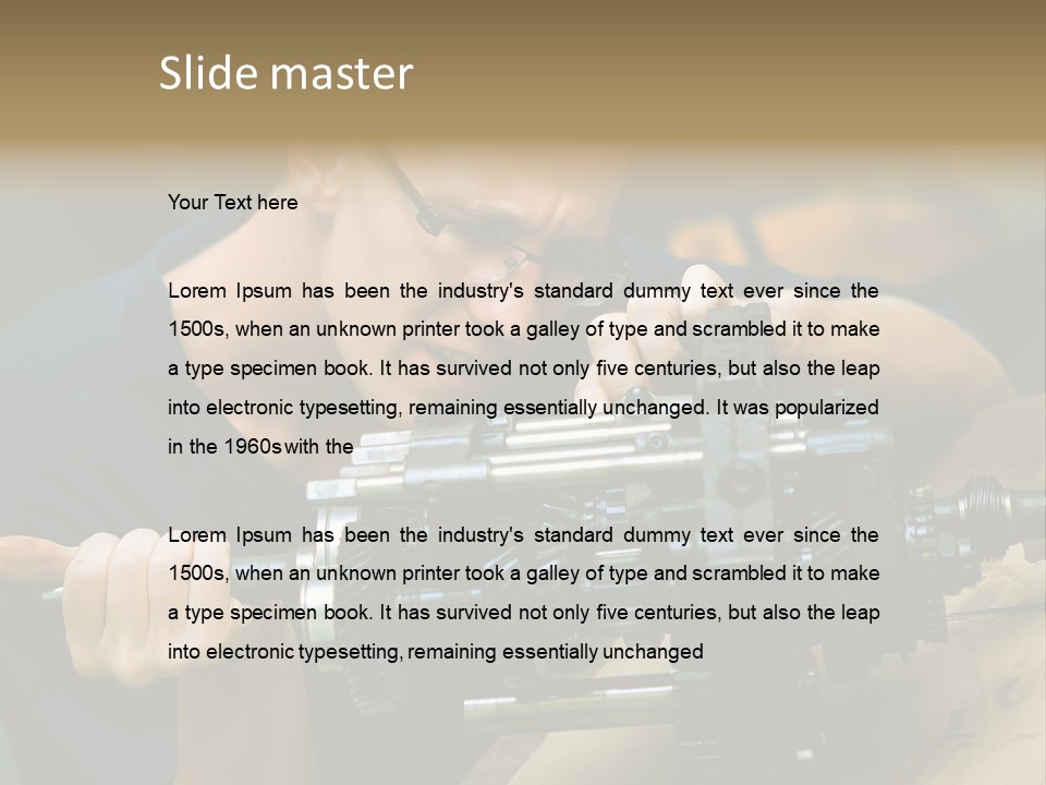 Machine Part Industry Work PowerPoint Template