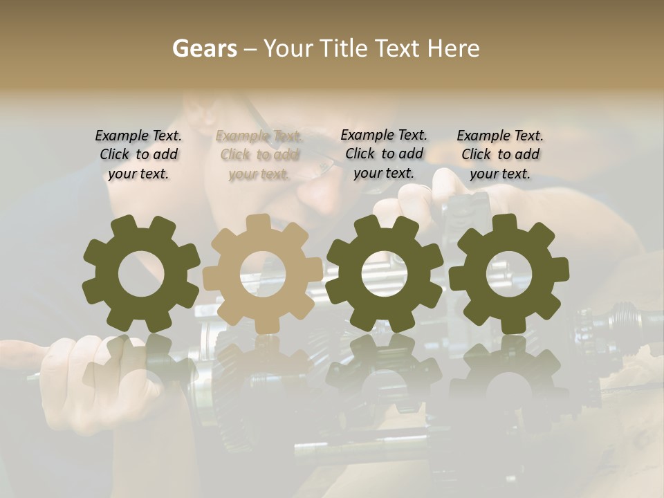 Machine Part Industry Work PowerPoint Template