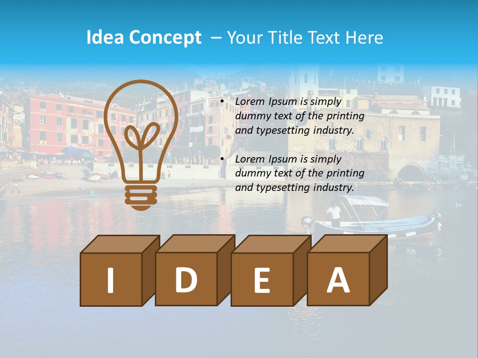 Beach Terre Italy PowerPoint Template