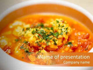 Soup Prawn Italian PowerPoint Template