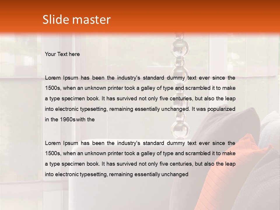 Living Room Domestic Home PowerPoint Template