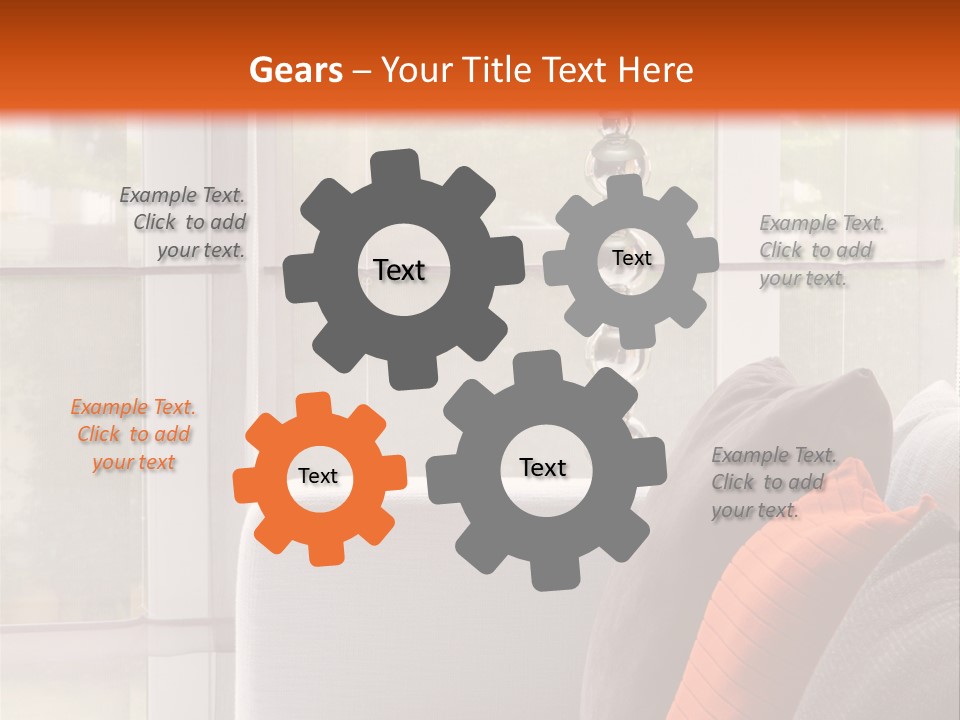 Living Room Domestic Home PowerPoint Template