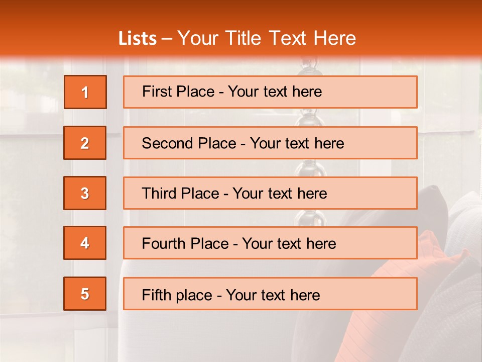 Living Room Domestic Home PowerPoint Template