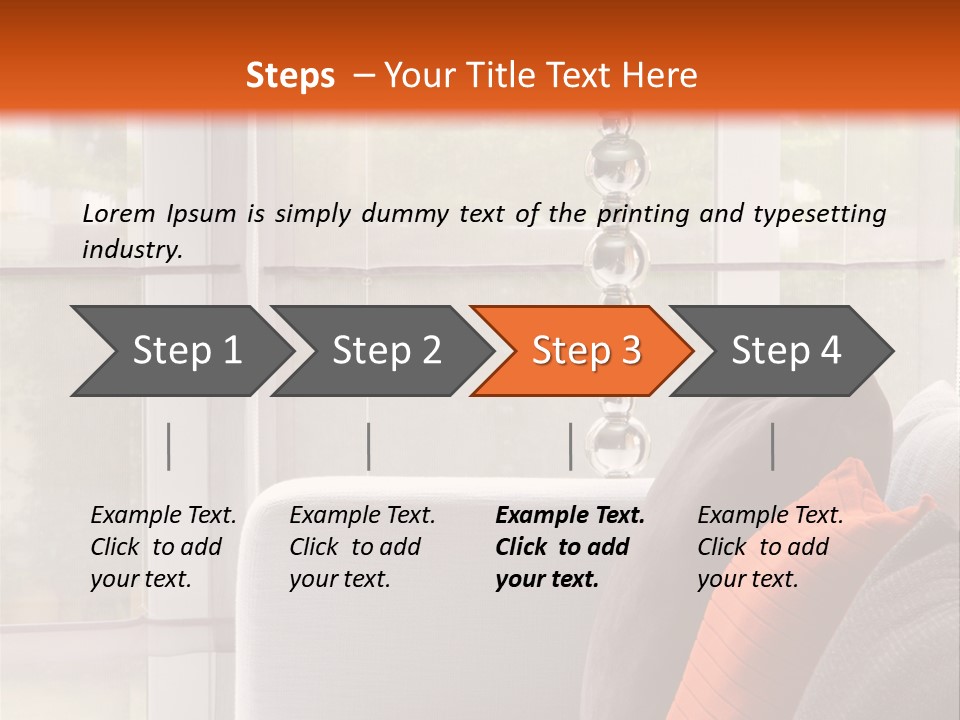 Living Room Domestic Home PowerPoint Template