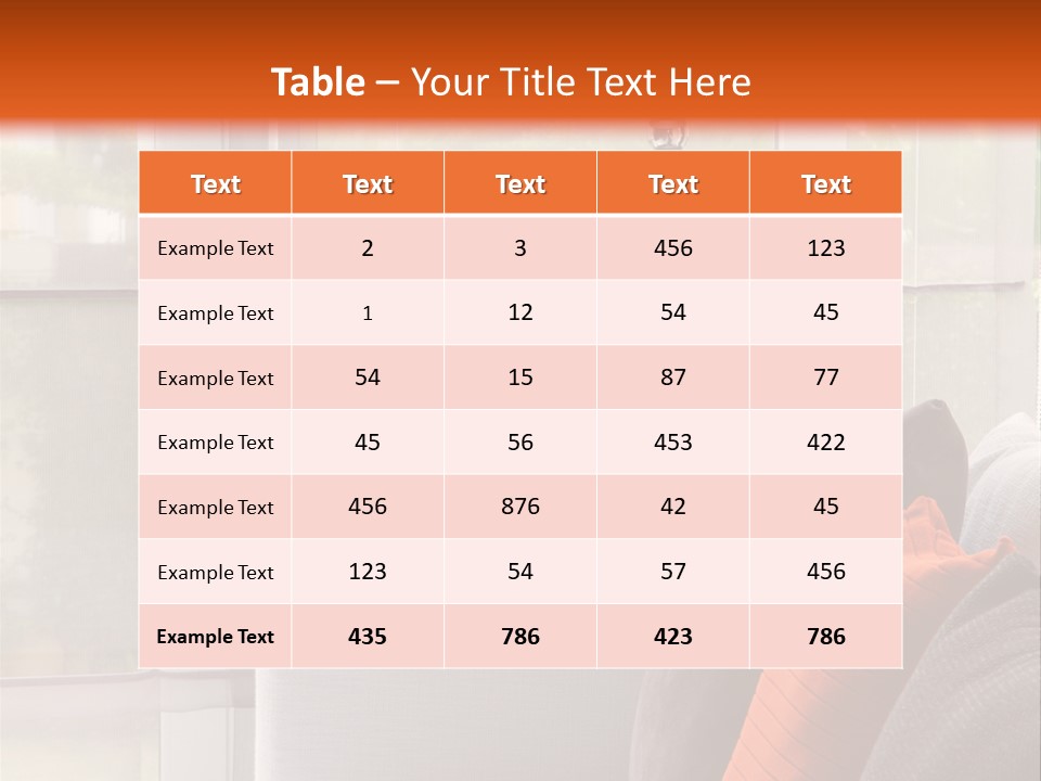 Living Room Domestic Home PowerPoint Template