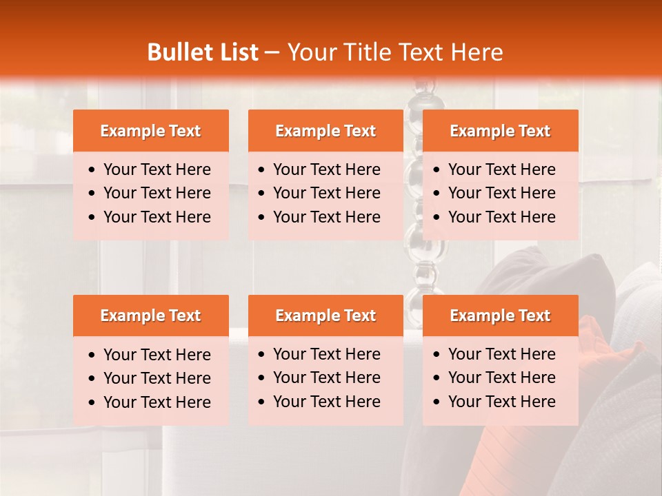 Living Room Domestic Home PowerPoint Template