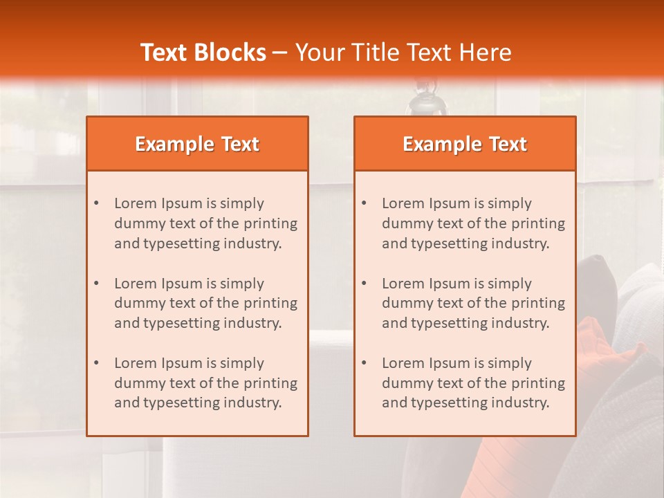 Living Room Domestic Home PowerPoint Template