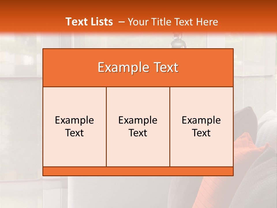 Living Room Domestic Home PowerPoint Template