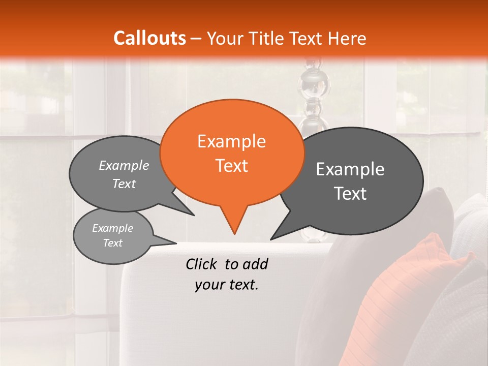 Living Room Domestic Home PowerPoint Template