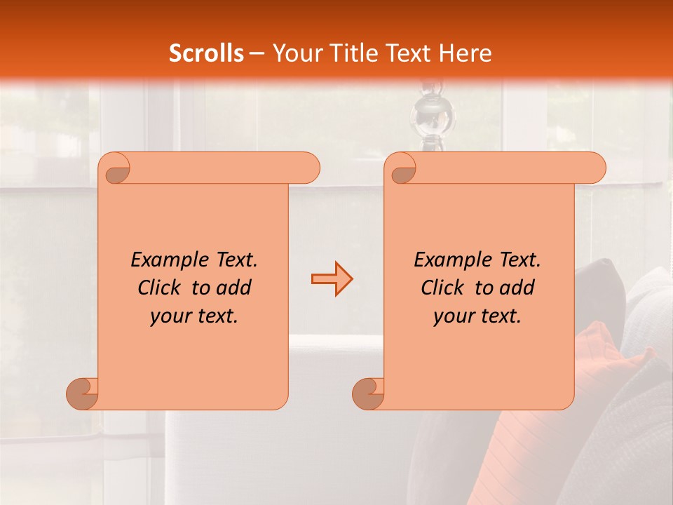 Living Room Domestic Home PowerPoint Template
