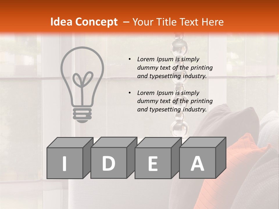 Living Room Domestic Home PowerPoint Template