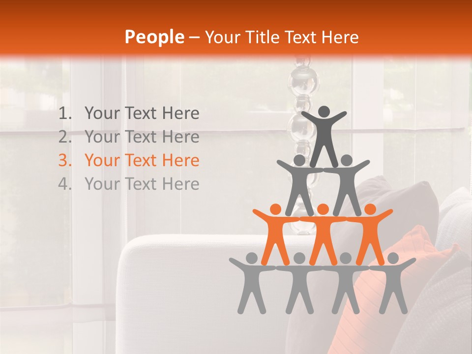 Living Room Domestic Home PowerPoint Template