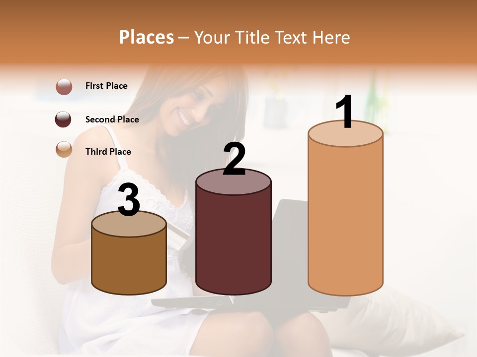 Connected Internet Female PowerPoint Template