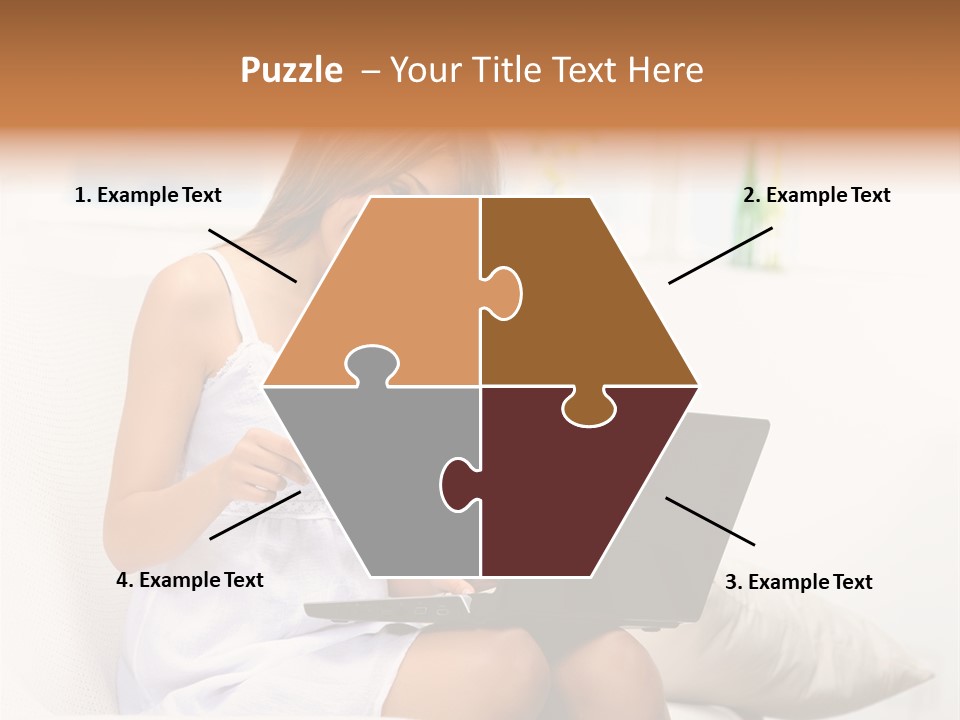 Connected Internet Female PowerPoint Template