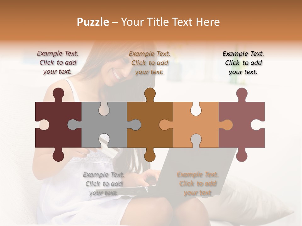 Connected Internet Female PowerPoint Template
