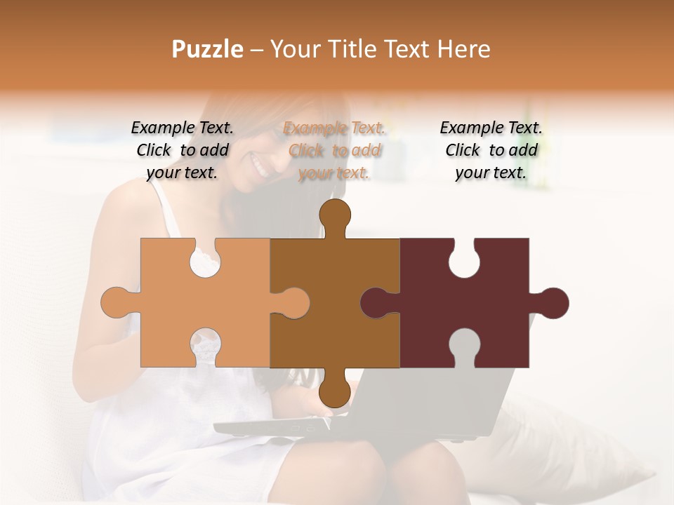 Connected Internet Female PowerPoint Template