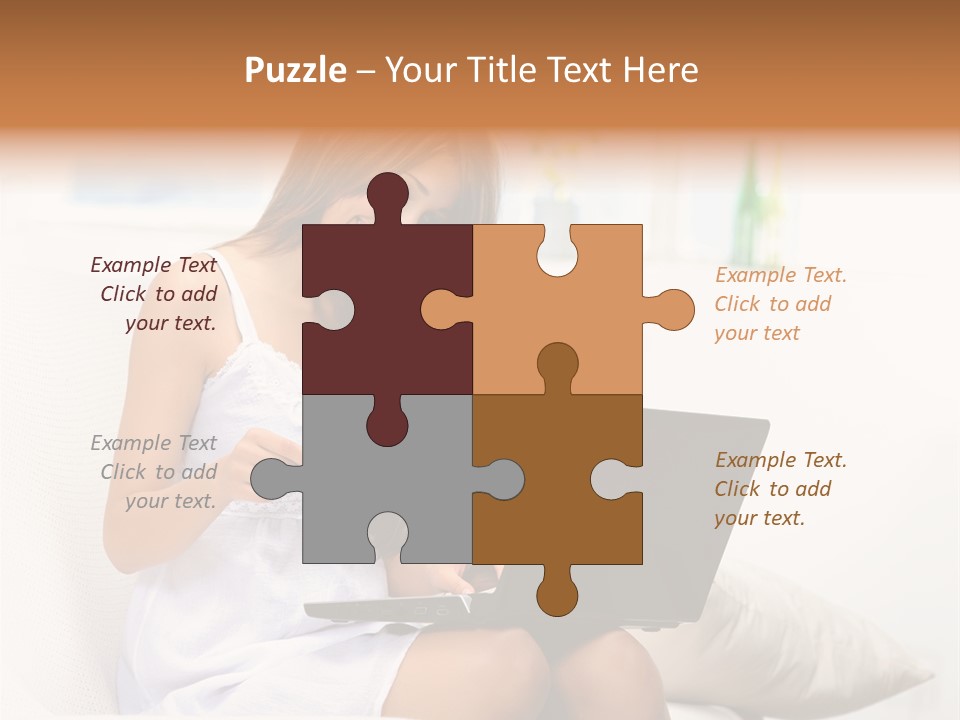 Connected Internet Female PowerPoint Template