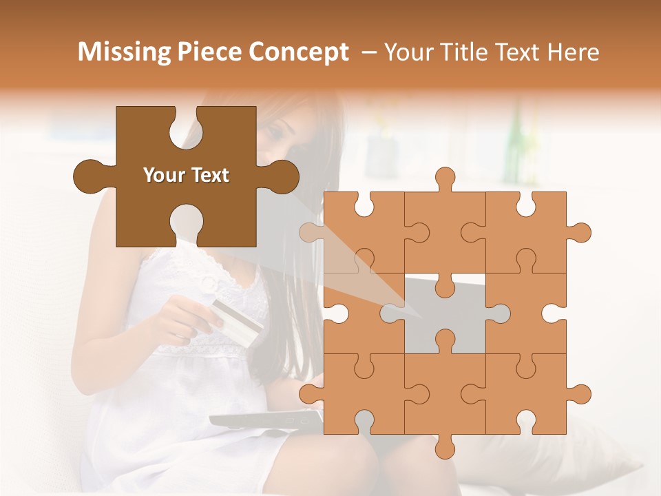 Connected Internet Female PowerPoint Template