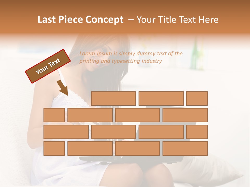 Connected Internet Female PowerPoint Template