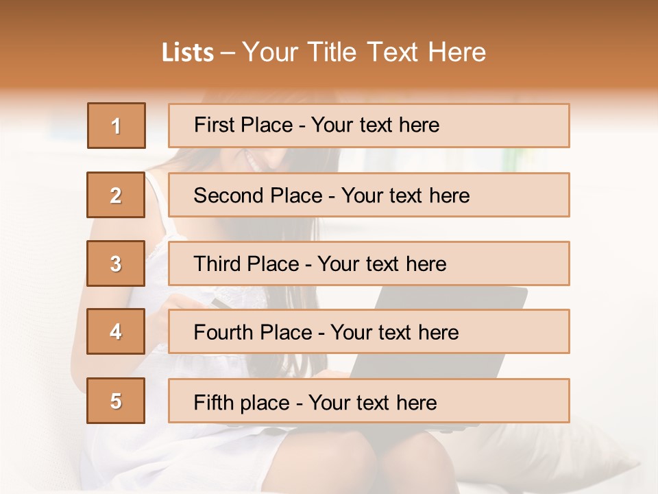 Connected Internet Female PowerPoint Template