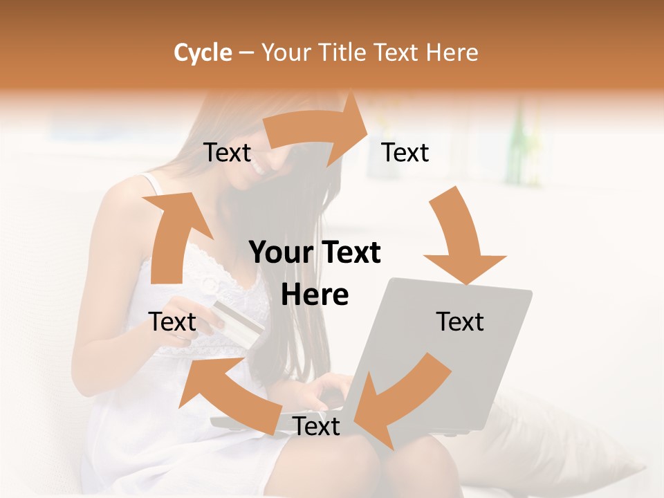 Connected Internet Female PowerPoint Template