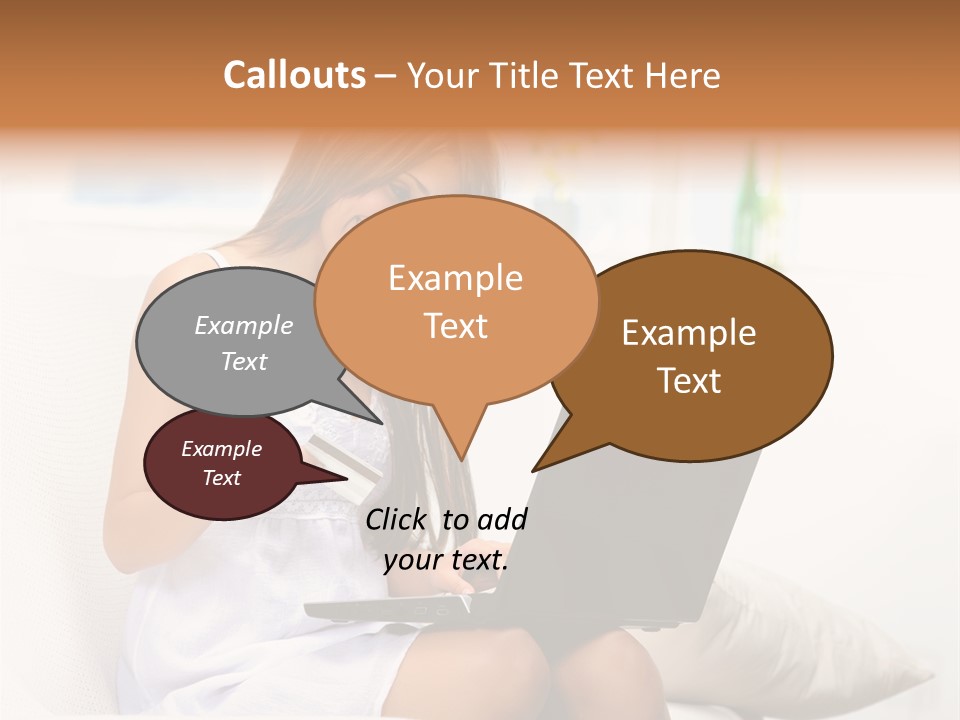 Connected Internet Female PowerPoint Template