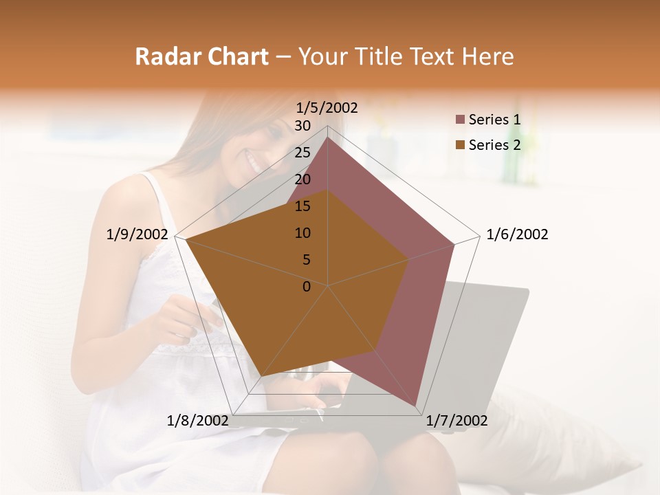 Connected Internet Female PowerPoint Template