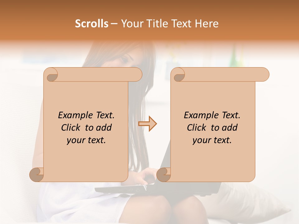 Connected Internet Female PowerPoint Template